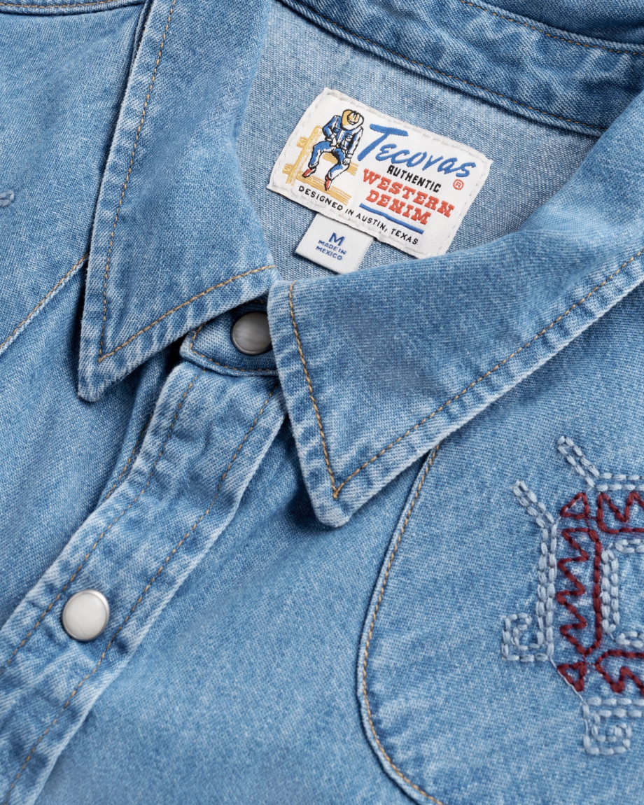 Men's Denim Short Sleeve Pearl Snap - Image 26