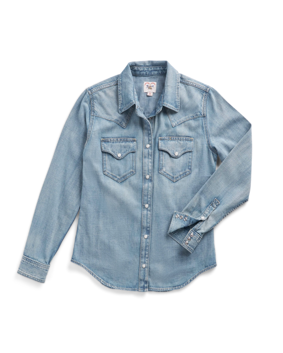 Women's Denim Pearl Snap - Image 8