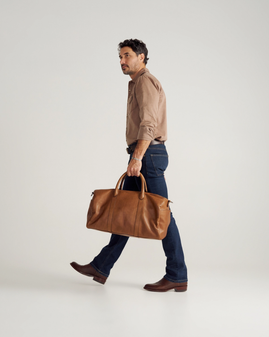 Lightweight Leather Duffle - Image 6