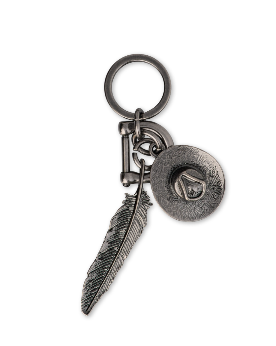 Cowboy Hat & Feather Bag Charm