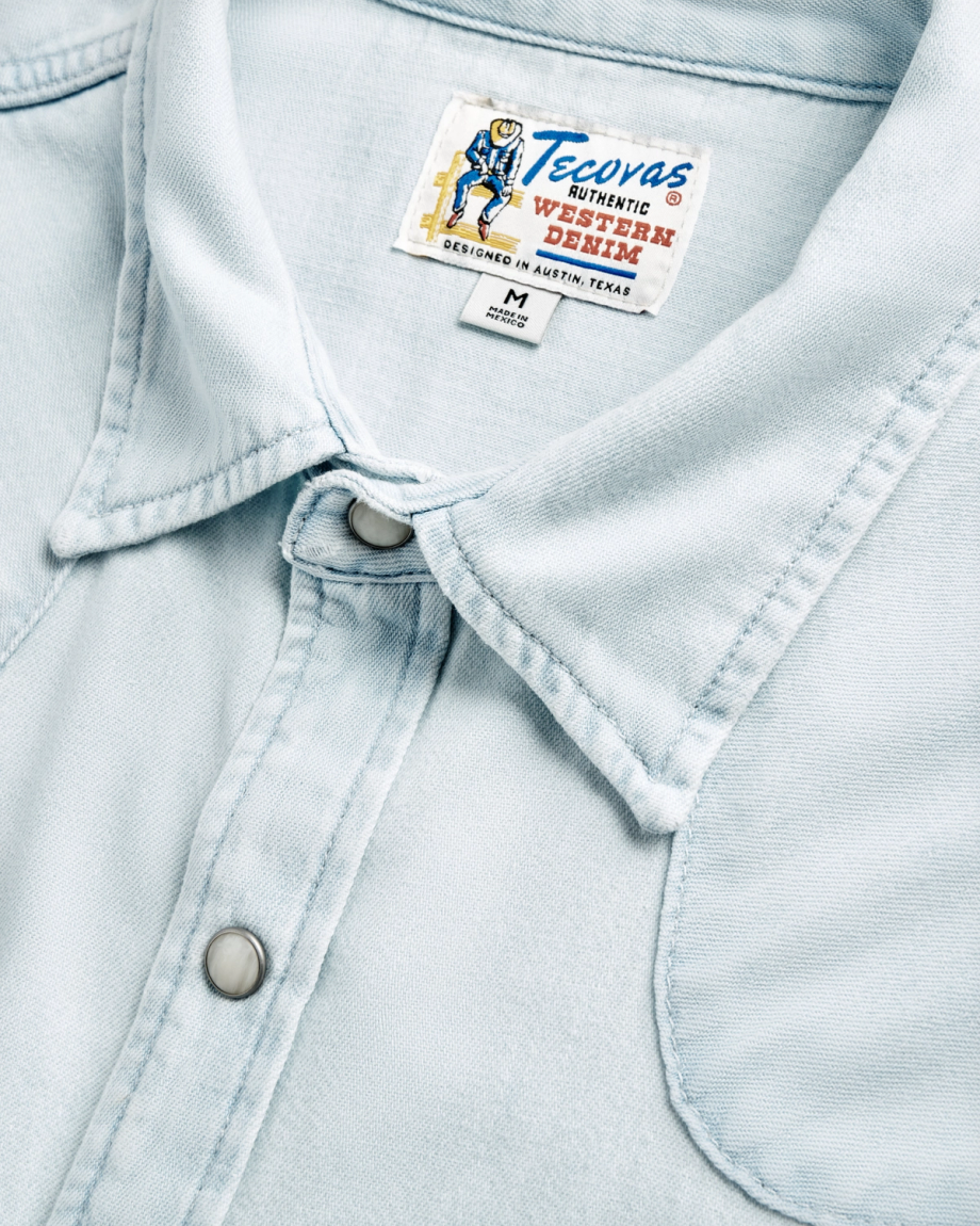 Men's Denim Short Sleeve Pearl Snap - Image 12
