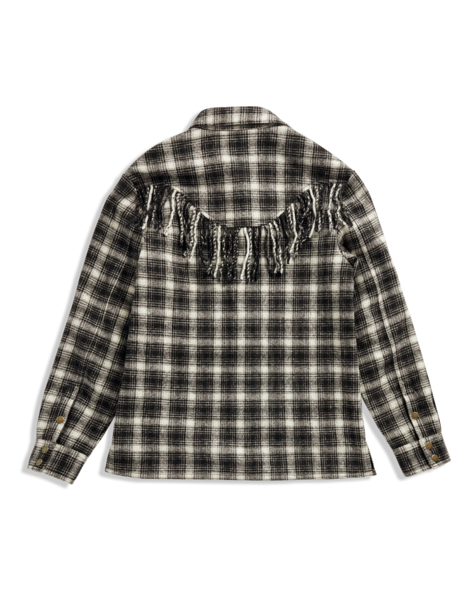 Women's Plaid Fringe Shacket - Image 9
