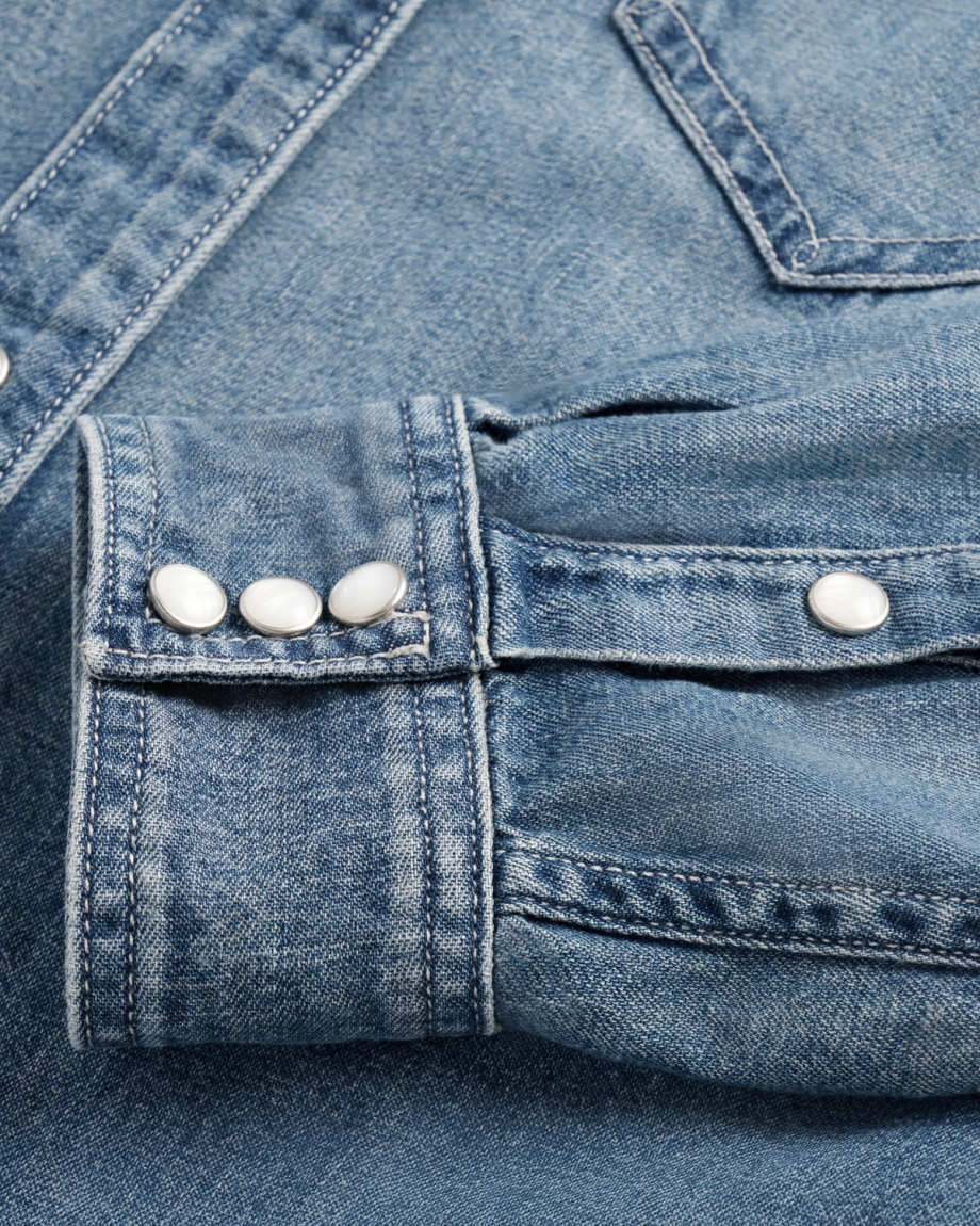 Women's Denim Pearl Snap - Image 15