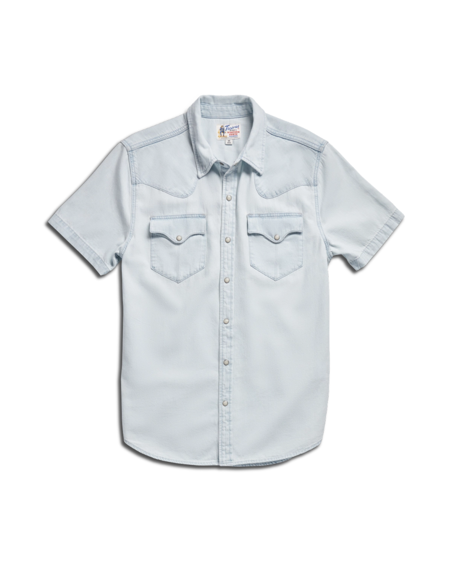 Men's Denim Short Sleeve Pearl Snap - Image 7