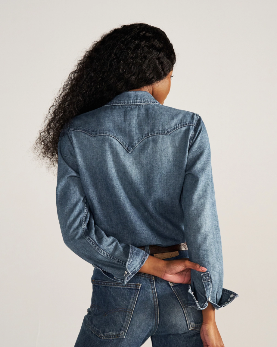 Women's Denim Pearl Snap - Image 11