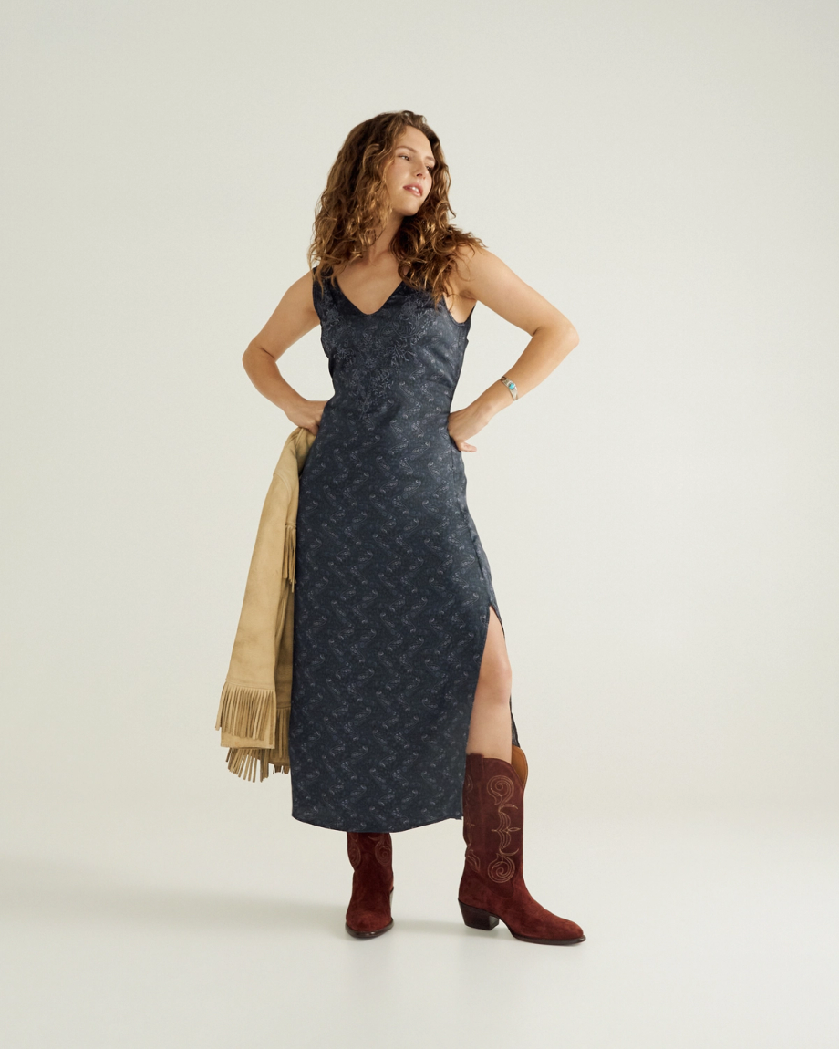 Women's Embroidered Slip Dress