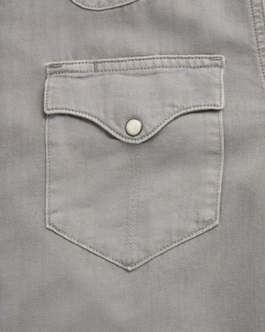 Men's Denim Short Sleeve Pearl Snap - Image 6