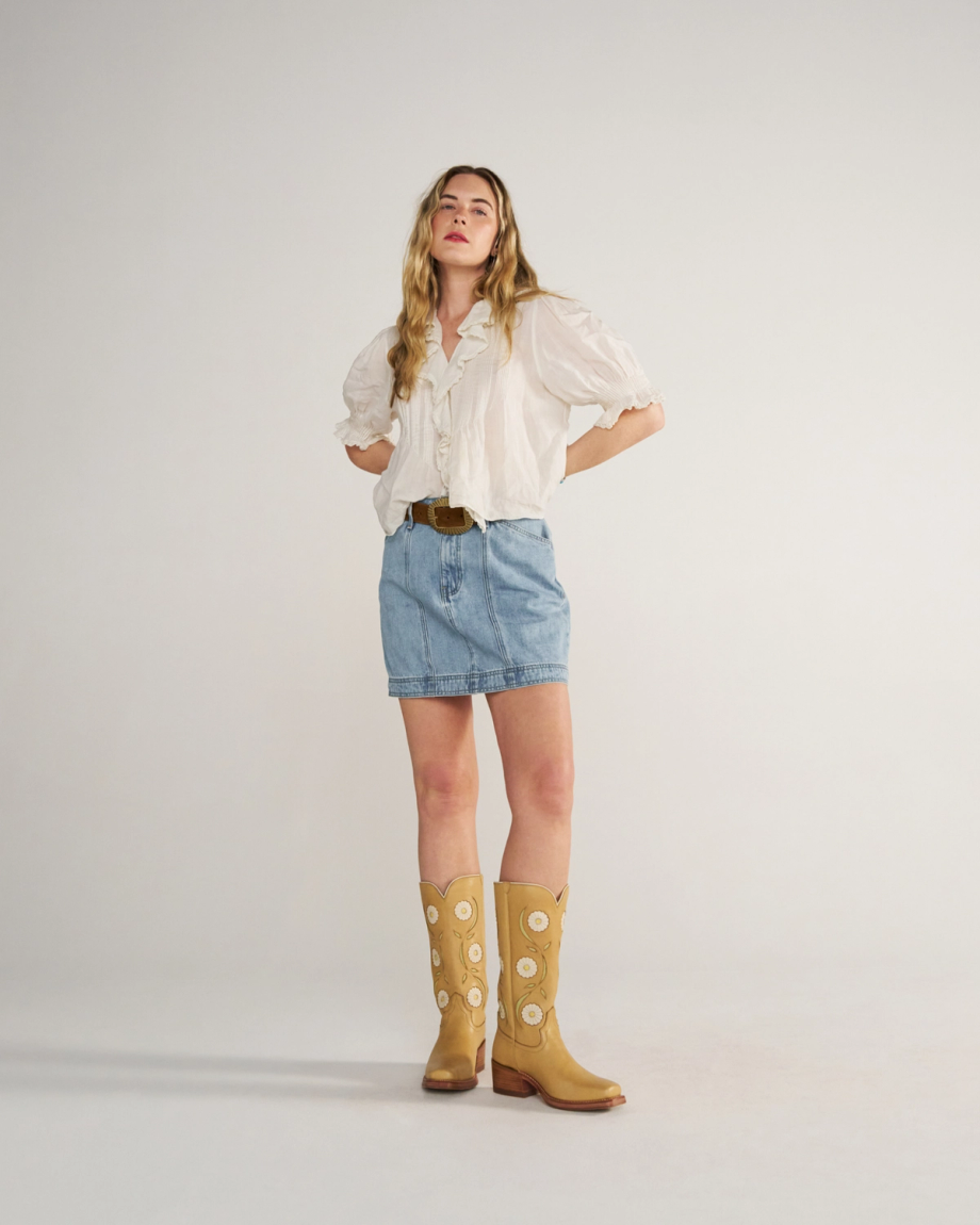 Women's High-Rise Denim Mini Skirt - Image 4