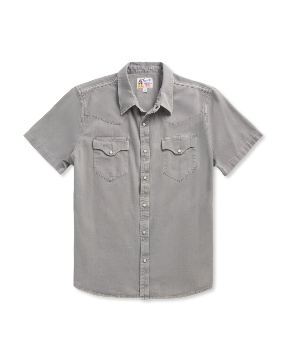 Men's Denim Short Sleeve Pearl Snap