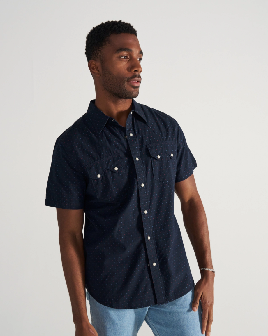 Men's Star Stitch Pearl Snap - Image 2