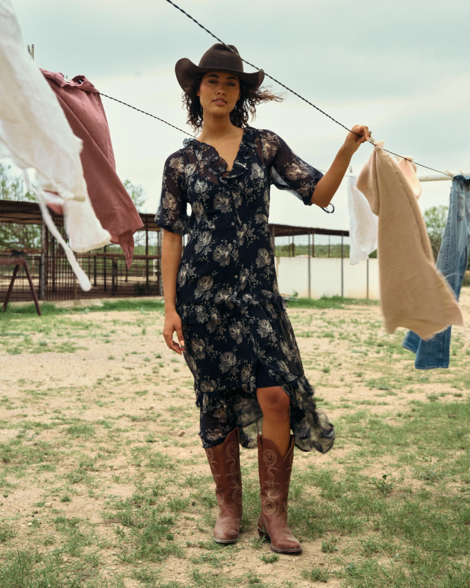 Women's Elbow-Length Maxi Dress - Image 12