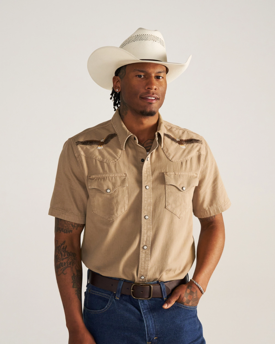 Men's Denim Short Sleeve Pearl Snap - Image 15
