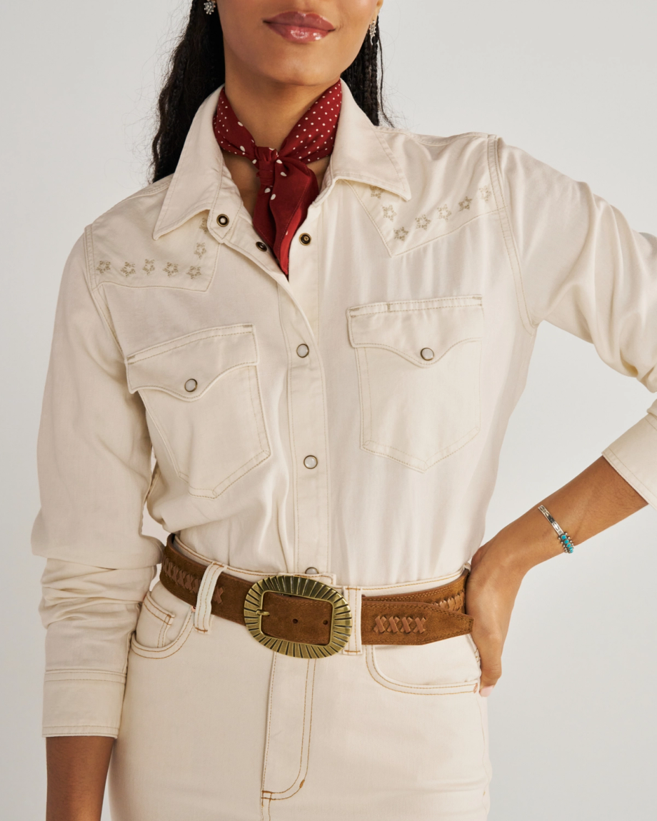 Women's Denim Pearl Snap - Image 18