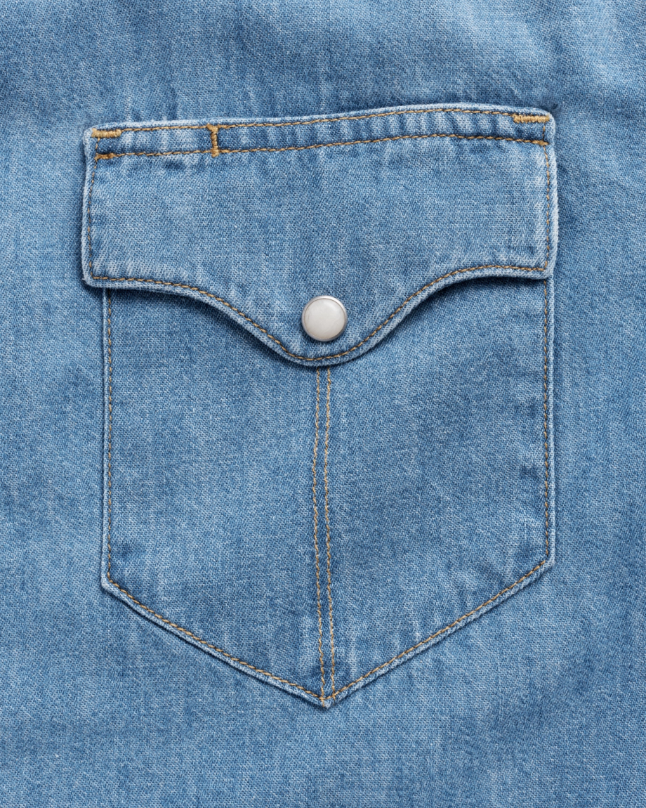 Men's Denim Short Sleeve Pearl Snap - Image 28