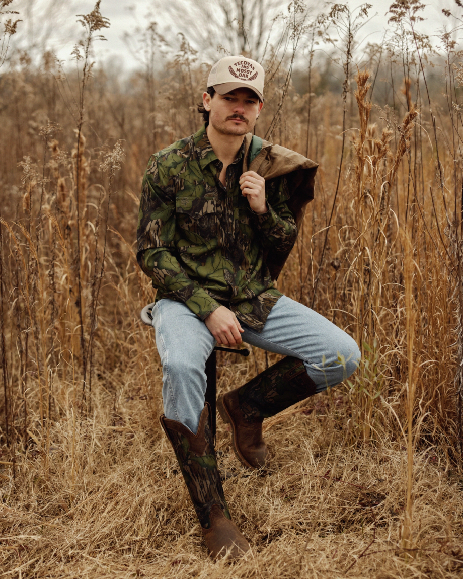 Tecovas x Mossy Oak Feather Logo Trucker - Image 3