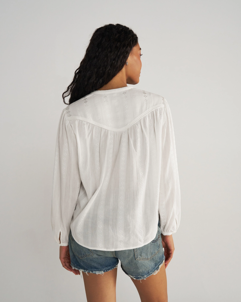 Women's Long Sleeve Woven Blouse - Image 2