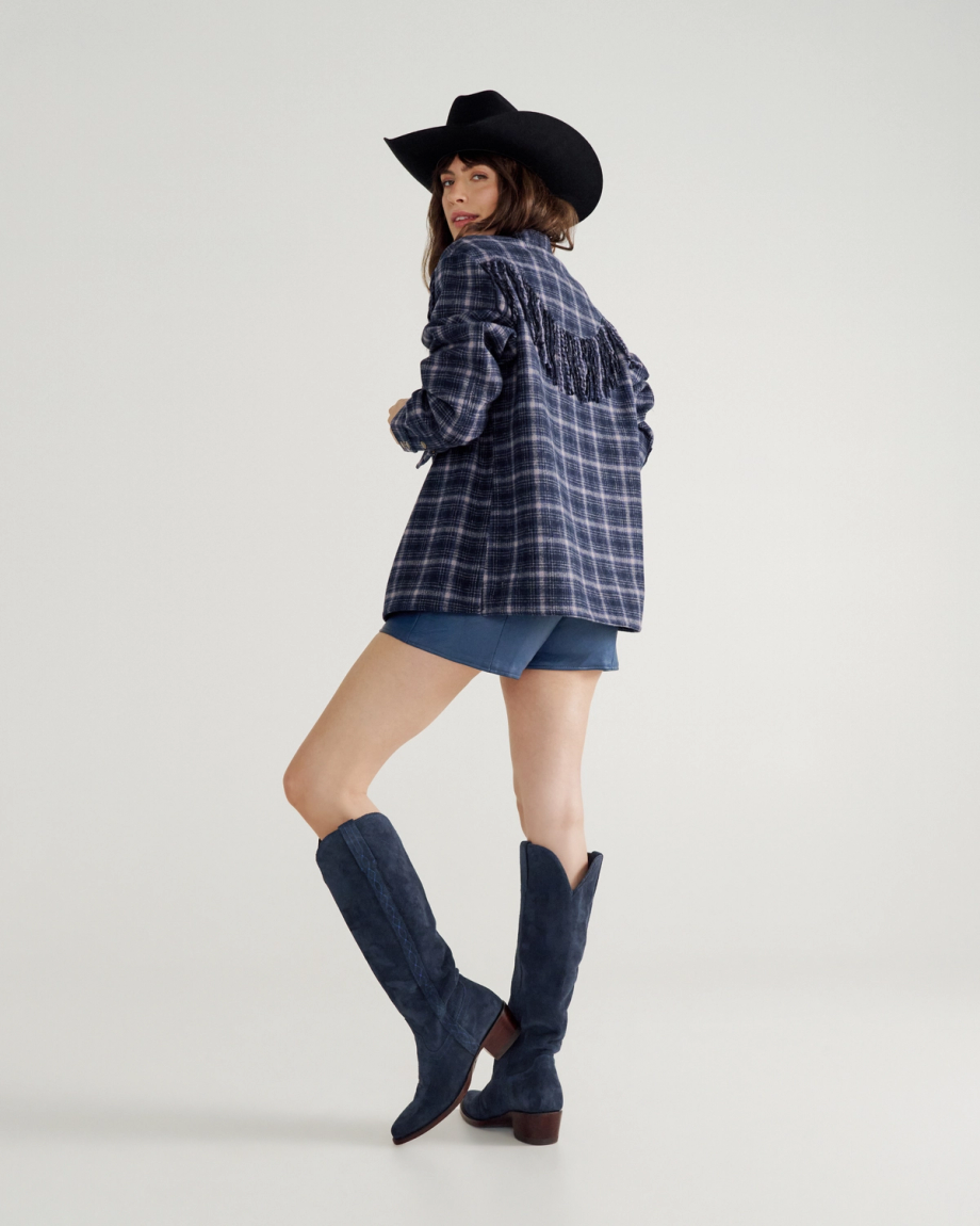 Women's Plaid Fringe Shacket - Image 12