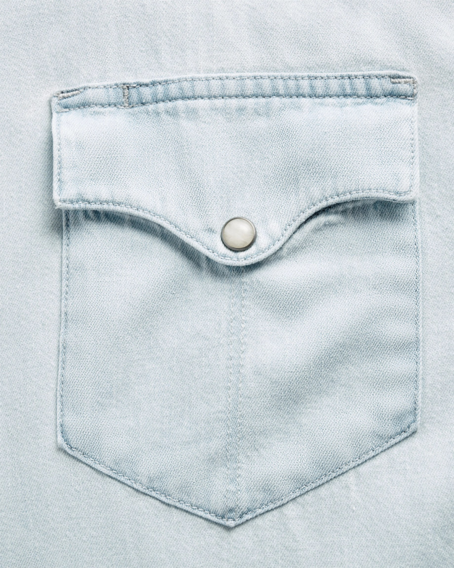 Men's Denim Short Sleeve Pearl Snap - Image 13