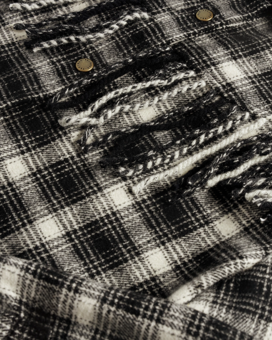 Women's Plaid Fringe Shacket - Image 7