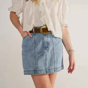 Women's High-Rise Denim Mini Skirt