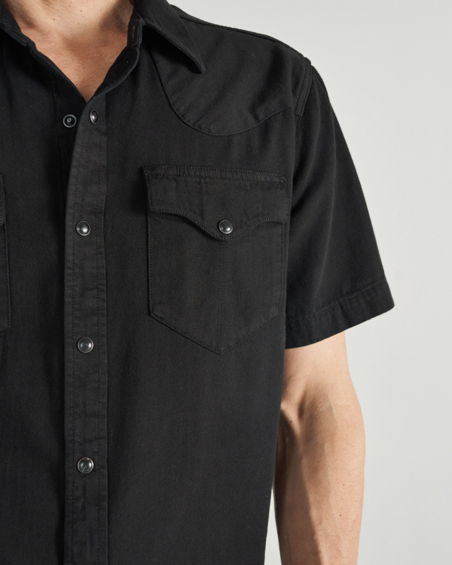 Men's Denim Short Sleeve Pearl Snap - Image 40