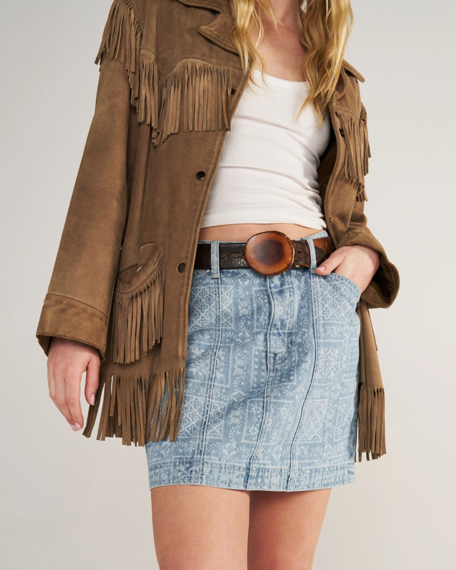 Women's High-Rise Denim Mini Skirt - Image 6