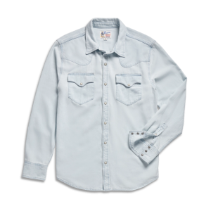 Men's Denim Long Sleeve Pearl Snap