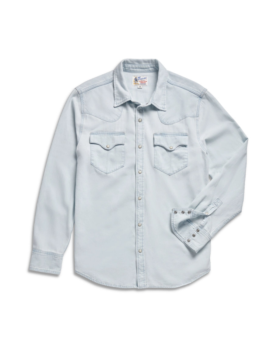 Men's Denim Long Sleeve Pearl Snap