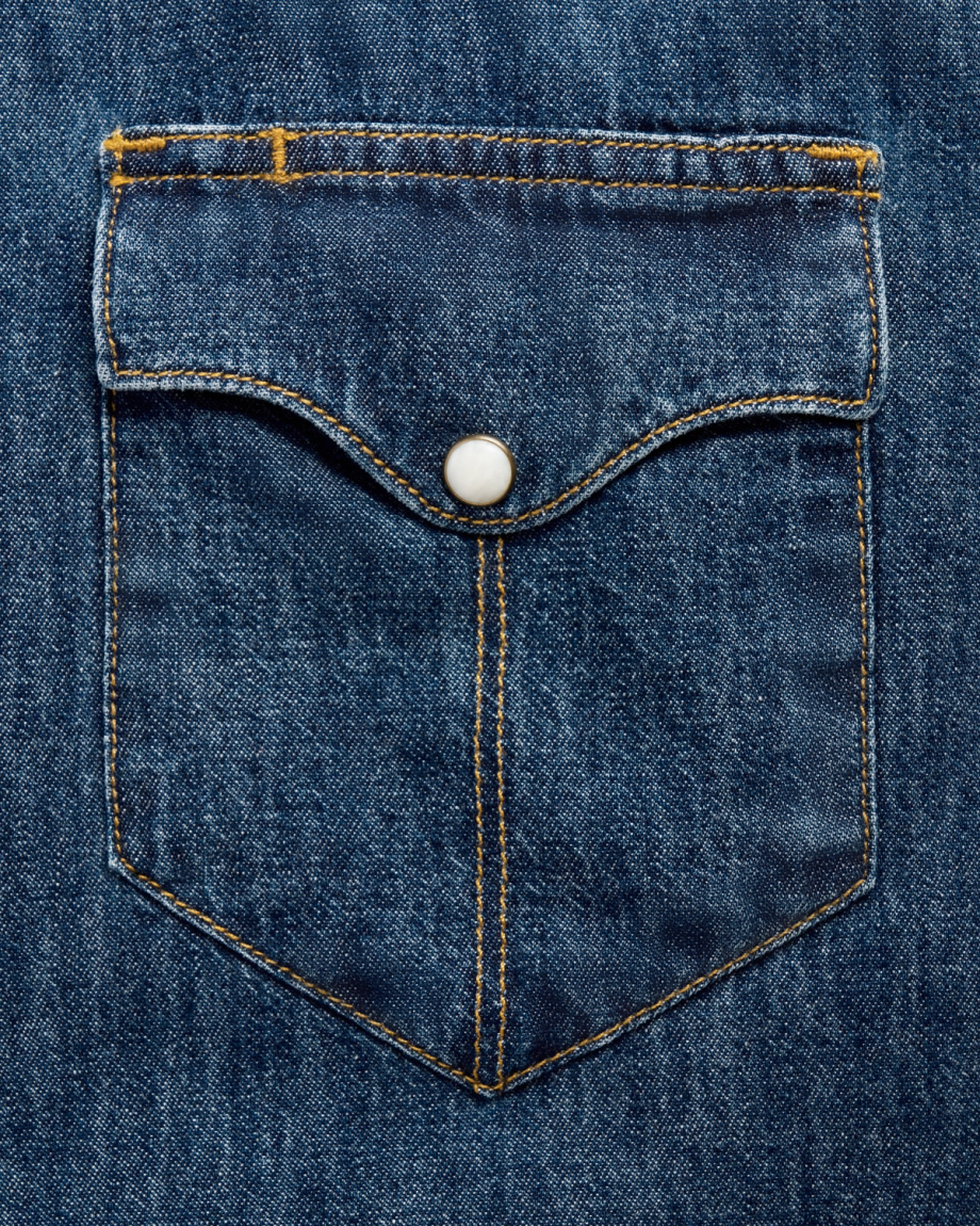 Men's Denim Short Sleeve Pearl Snap - Image 34