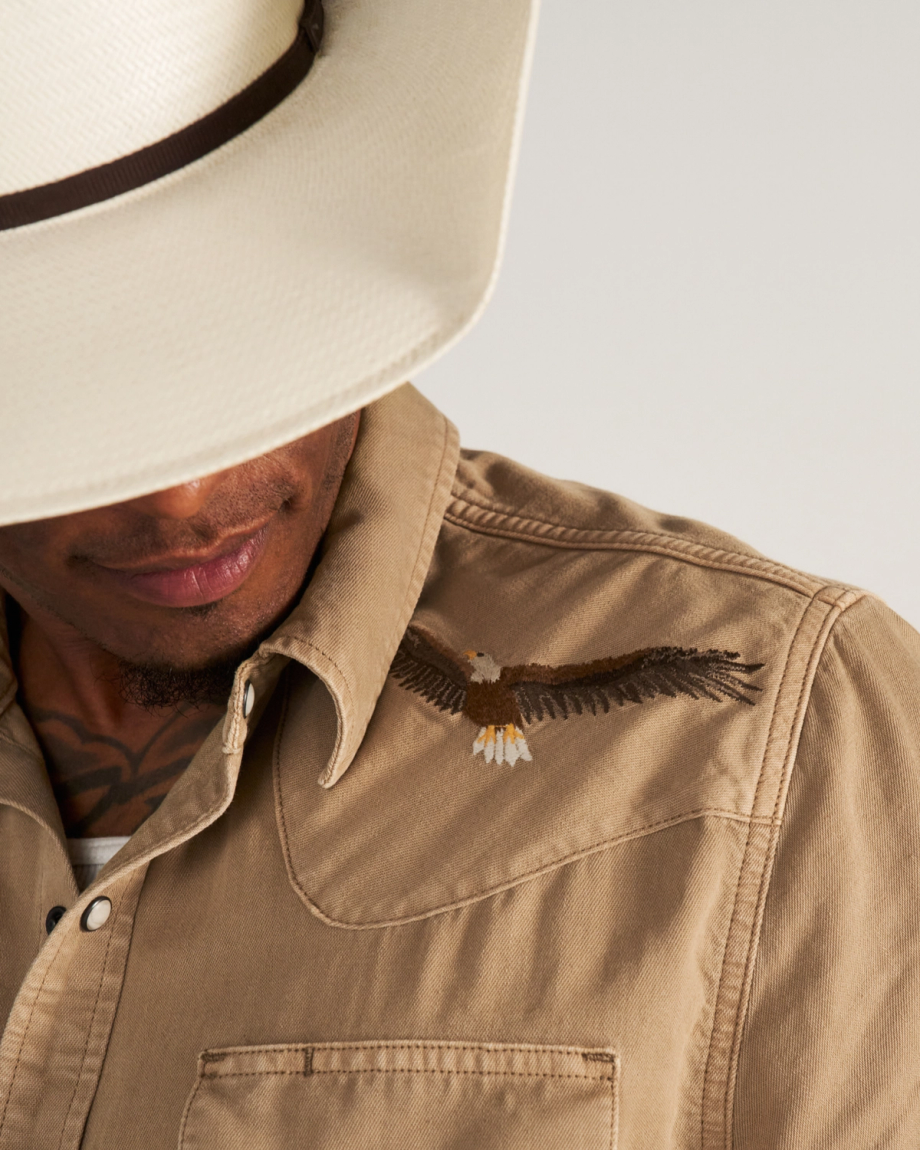 Men's Denim Short Sleeve Pearl Snap - Image 17