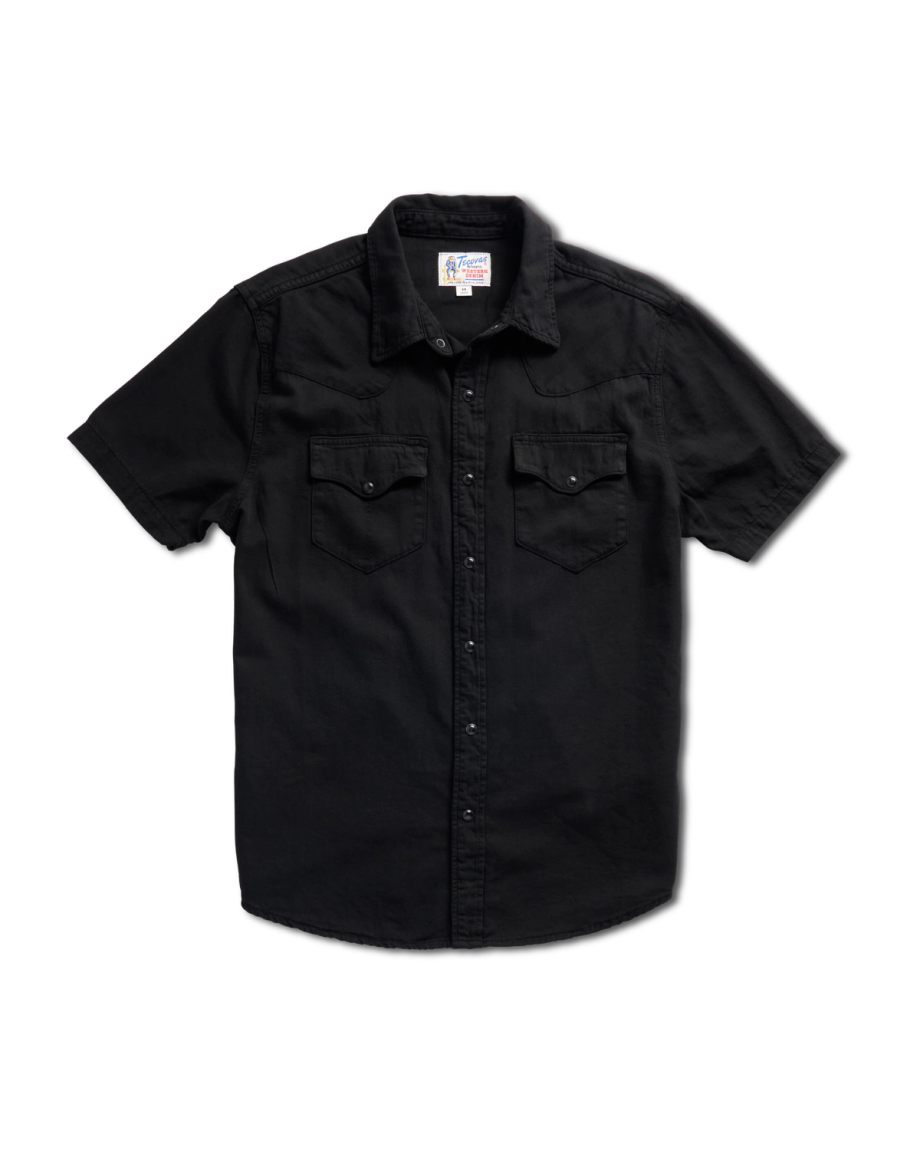 Men's Denim Short Sleeve Pearl Snap - Image 35