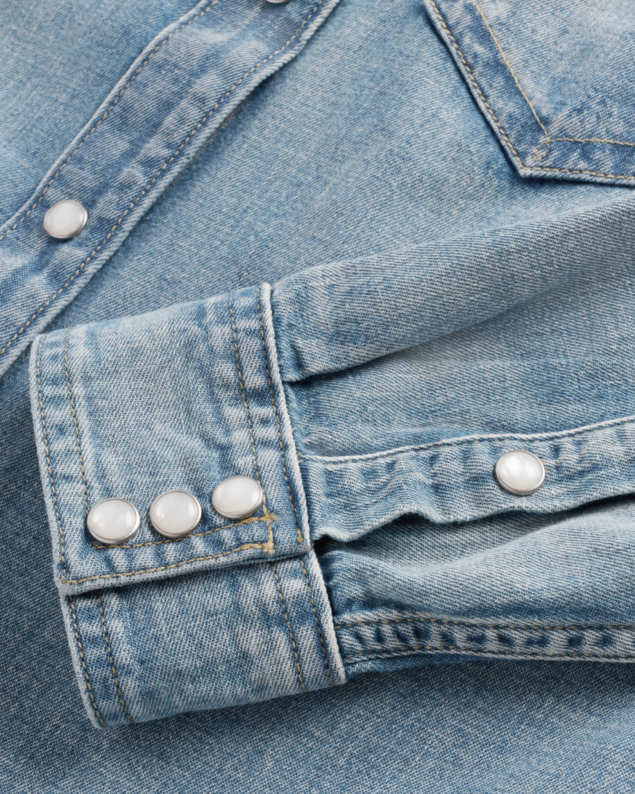 Women's Denim Pearl Snap - Image 6