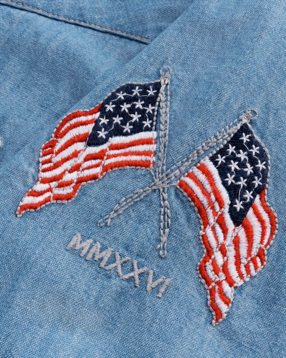 Men's Denim Long Sleeve Pearl Snap - Image 16