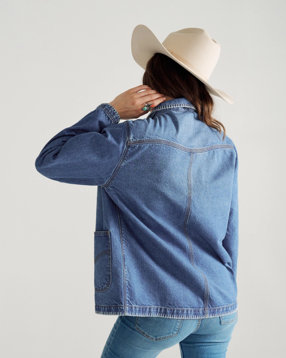 Women's Denim Chore Jacket - Image 2