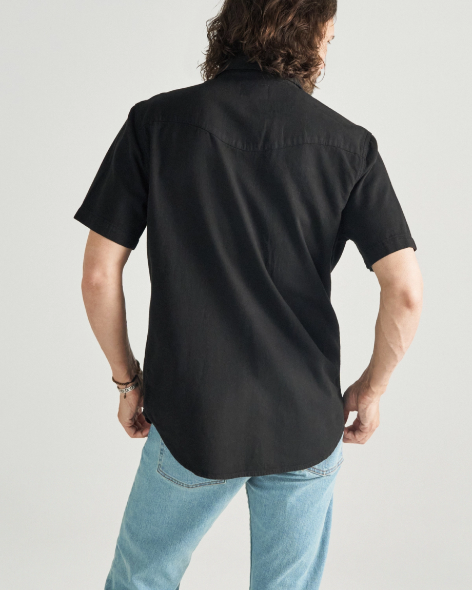 Men's Denim Short Sleeve Pearl Snap - Image 37